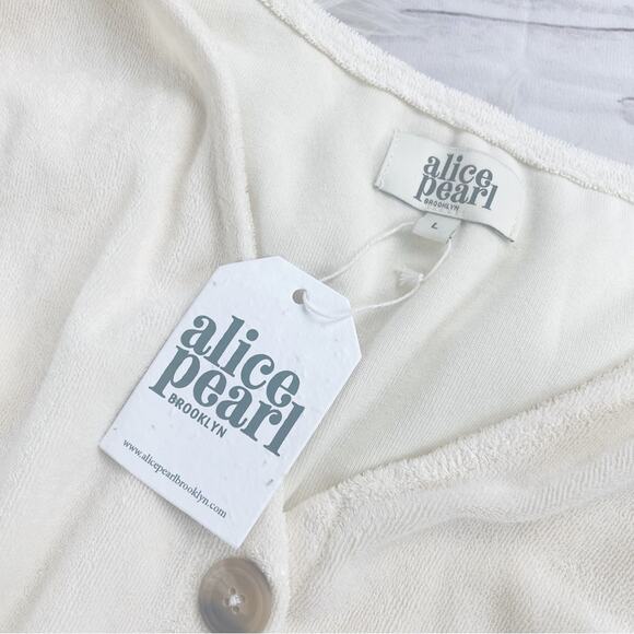 Alice pearl Brooklyn The Marie Wide Leg Jumpsuit in Vanilla Size Large - Picture 3 of 6